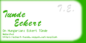 tunde eckert business card